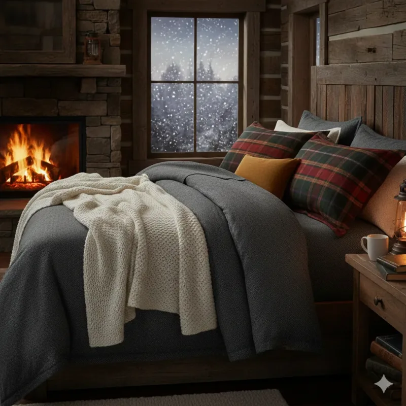 Heavyweight premium cotton flannel sheets for winter 190 GSM